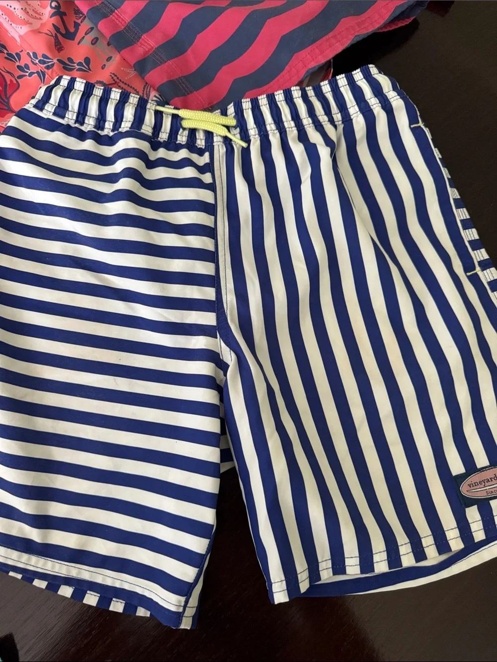 Size pairs of size medium boys vineyard vines swim trunks